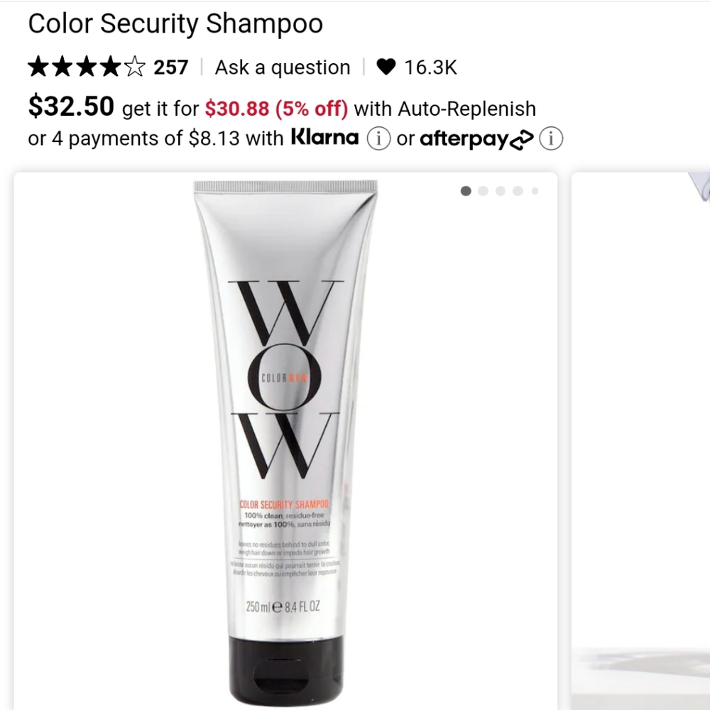 BRAND NEW Color Wow Color Security Shampoo